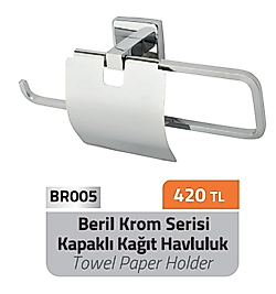 Beril Krom Kapaklı Kağıt Havluluk Pirinç