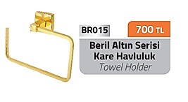 Beril Gold Kare Havluluk Pirinç