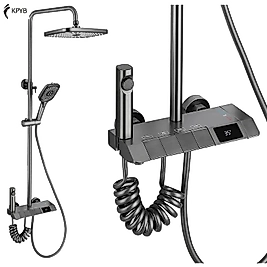 Piyano Duş Seti Diğital Antrasit