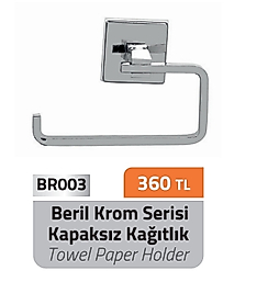 Beril Krom Kapaksız Kağıtlık Pirinç