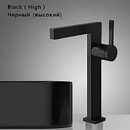 SİYAH T TİPİ ÇANAK LAVABO BATARYASI