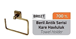 Beril Antik Kare Model Havluluk Pirinç