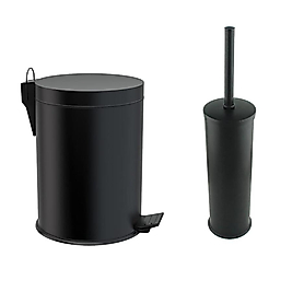 ÇÖP KOVASI VE FIRÇASI SİYAH MAT