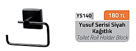 Tuvalet Kağıtlığı Askısı Siyah %100 Paslanmaz