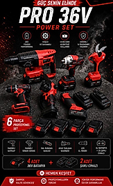 PRO 36V 6’LI POWER SET 4 ADET BATARYA 2 ADET ŞARJ CİHAZI İLE BİRLİKTE