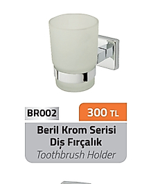 Beril ( Cam ) Diş Fırçalık Pirinç