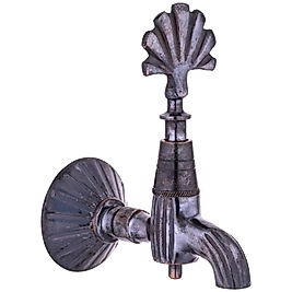 Yaprak Model Osmanlı Musluğu Eskitme Siyah