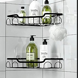 PASLANMAZ SİYAH TEK KATLI ŞAMPUANLIK