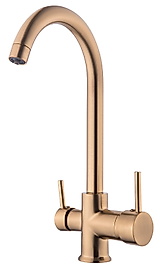 Baston Boru Mat Gold Arıtmalı Mutfak Bataryası